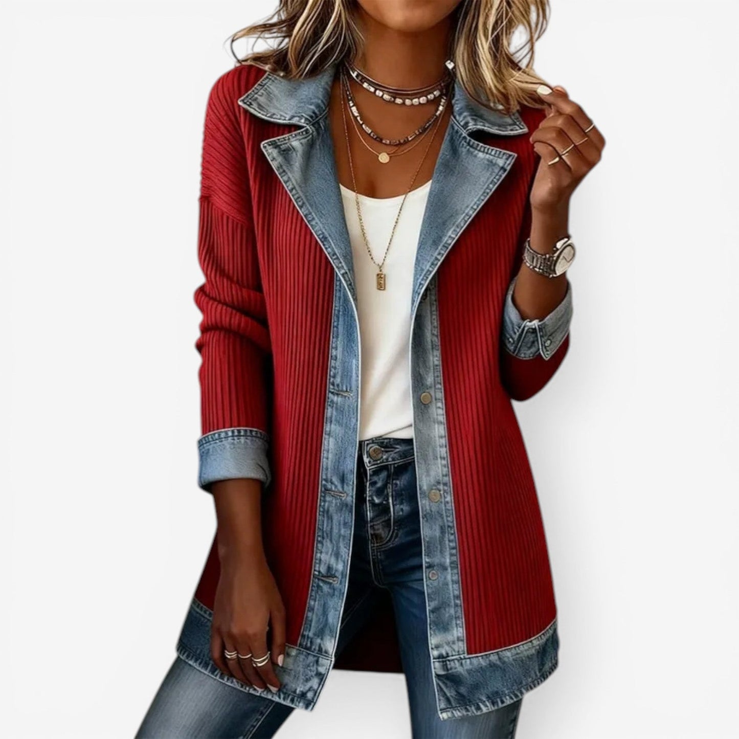 Van Delft Mode® | Zachte Denim Cardigan
