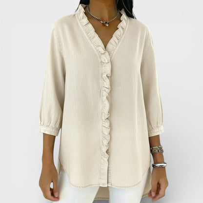Van Delft Mode® | Elegante blouse met ruffles