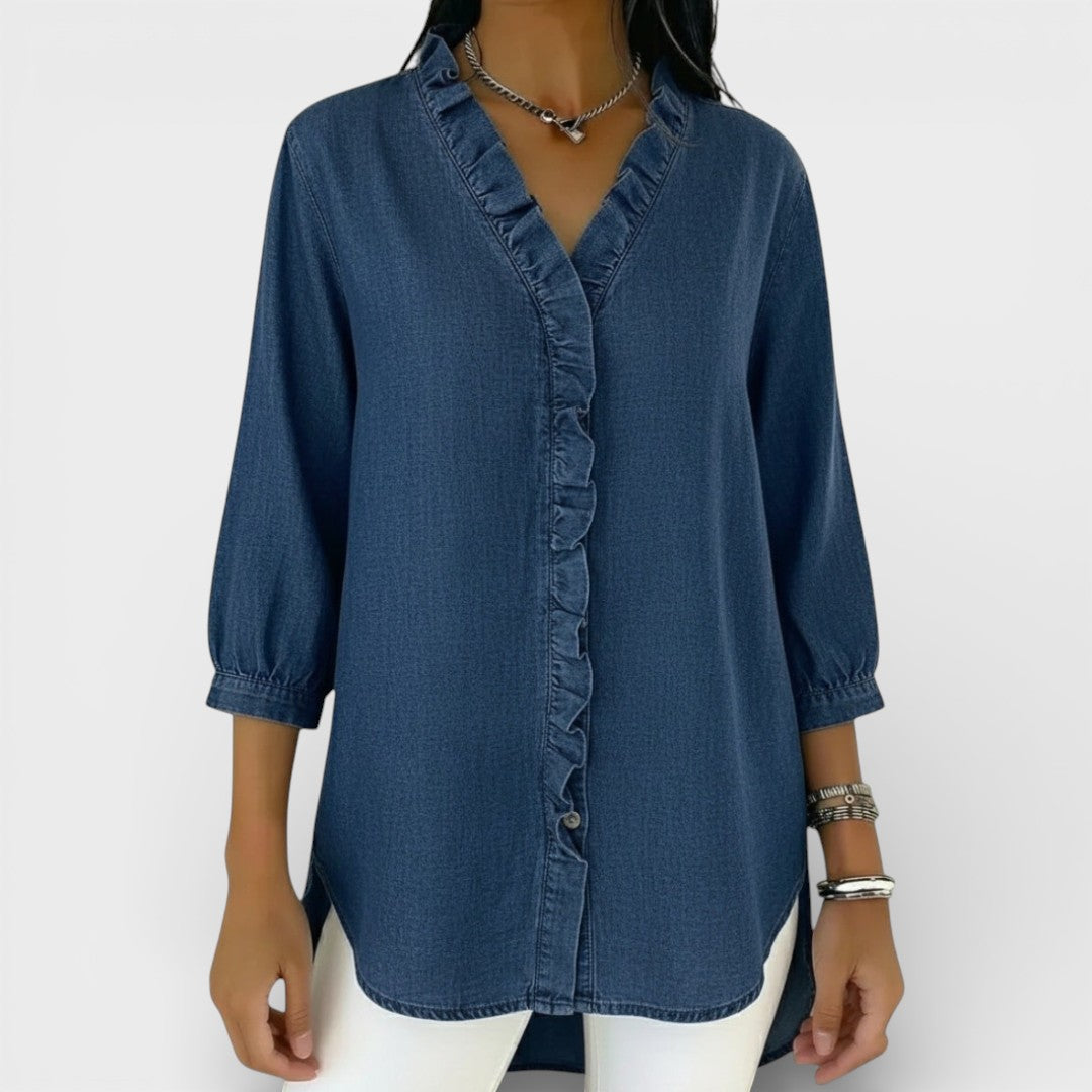 Van Delft Mode® | Elegante blouse met ruffles