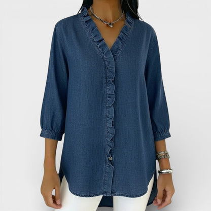 Van Delft Mode® | Elegante blouse met ruffles