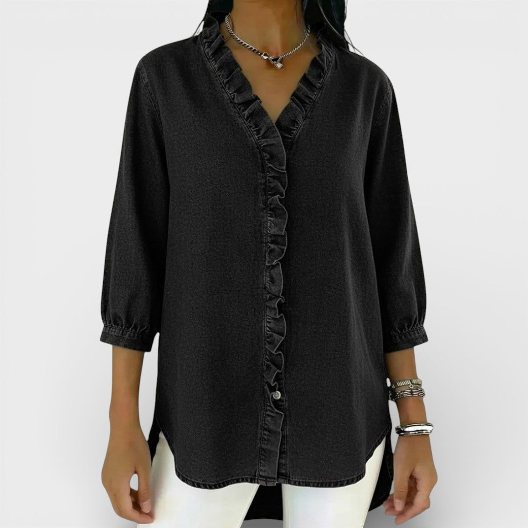 Van Delft Mode® | Elegante blouse met ruffles