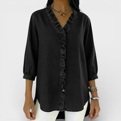 Van Delft Mode® | Elegante blouse met ruffles