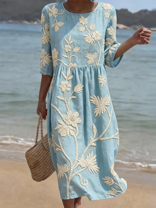 Van Delft Mode® | Comfortabele zomer jurk met bloemenprint