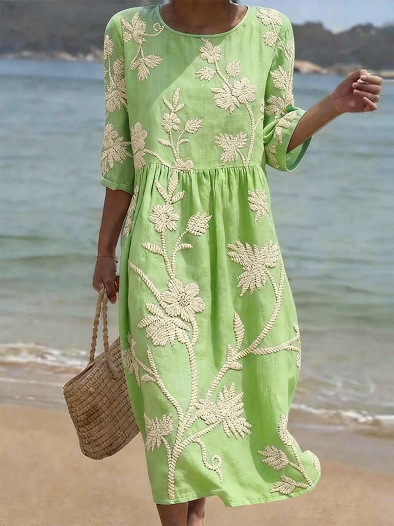 Van Delft Mode® | Comfortabele zomer jurk met bloemenprint