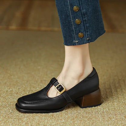 Van Delft Mode®| Elegante T-Strap Schoenen
