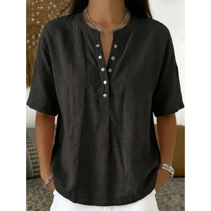 Van Delft Mode® | Elegante blouse met knoopsluiting (TIJDELIJK 1+1 GRATIS!)