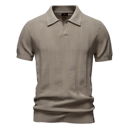 Van Delft Mode® | Katoenen Gestreepte Polo