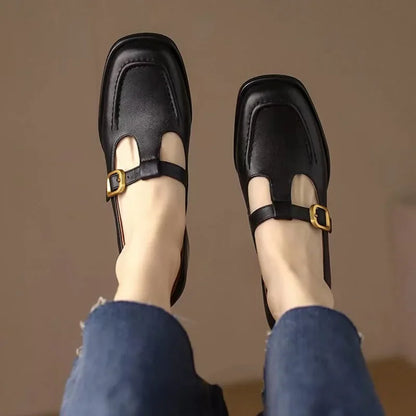 Van Delft Mode®| Elegante T-Strap Schoenen