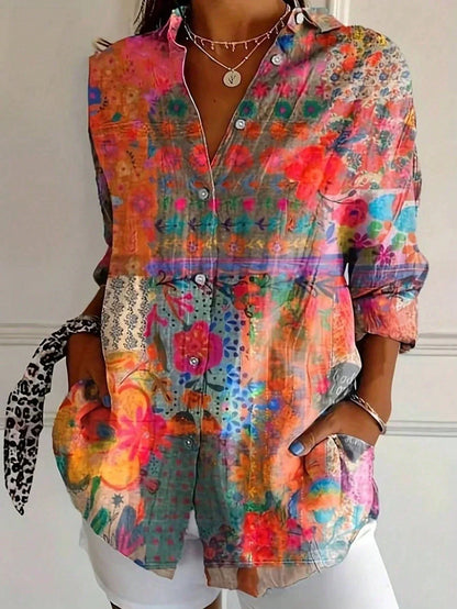 Van Delft Mode® | Kleurrijke blouse met speelse print