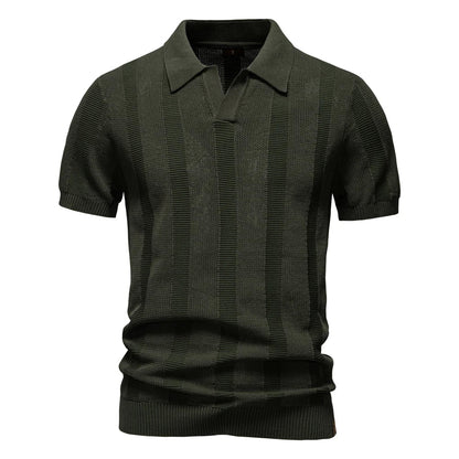 Van Delft Mode® | Katoenen Gestreepte Polo
