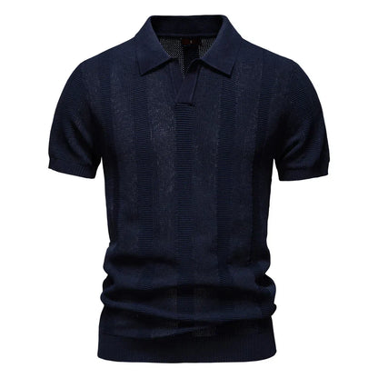Van Delft Mode® | Katoenen Gestreepte Polo