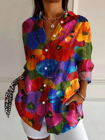 Van Delft Mode® | Kleurrijke blouse met speelse print