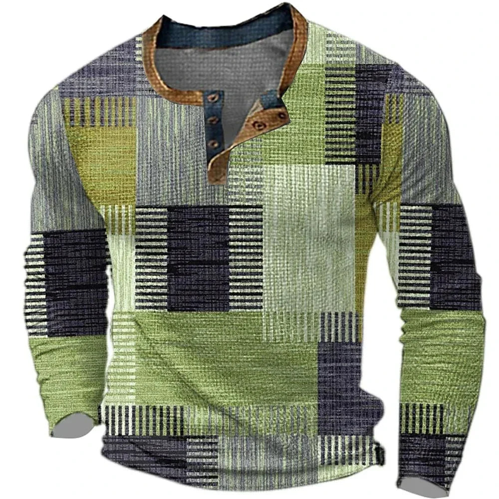 Van Delft Mode®  | KLEURRIJK HEREN SHIRT MET LANGE MOUW