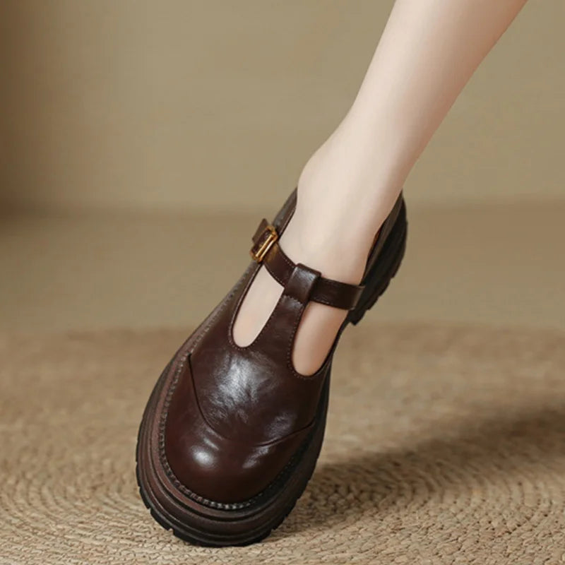 Van Delft Mode®| Klassieke T-Bar Schoenen