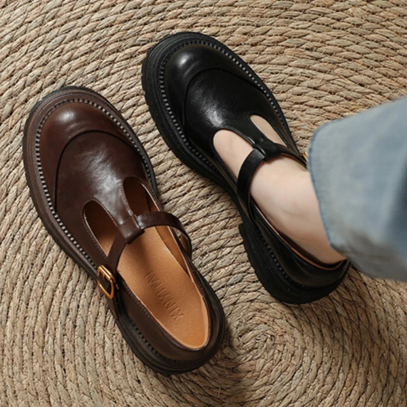 Van Delft Mode®| Klassieke T-Bar Schoenen