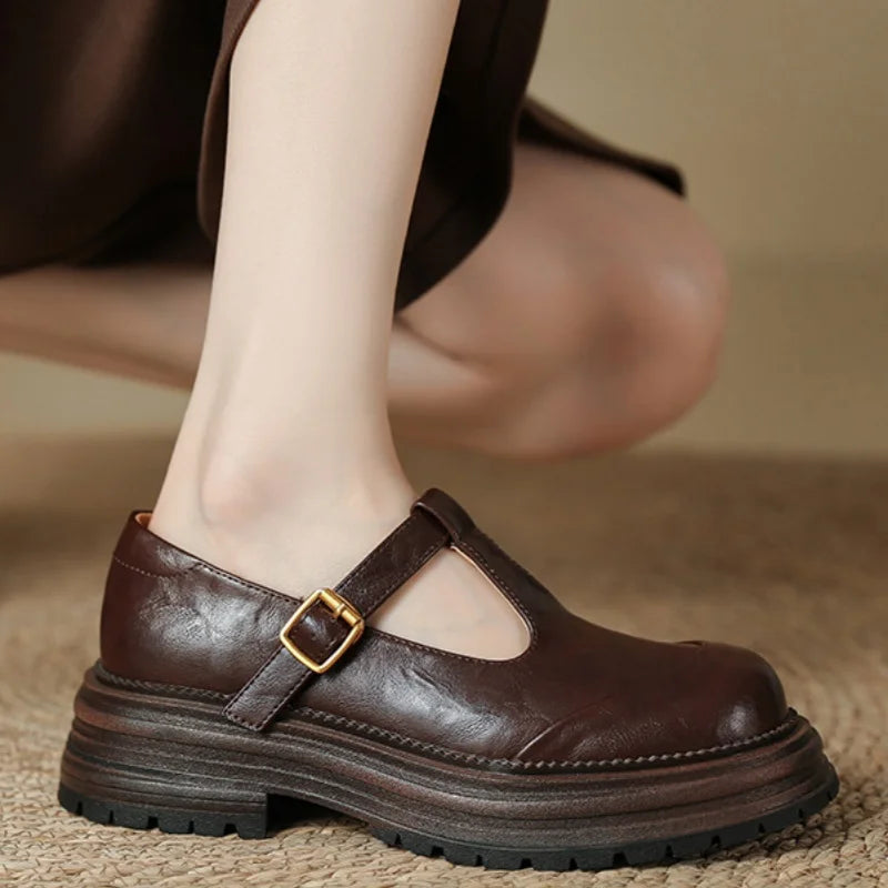 Van Delft Mode®| Klassieke T-Bar Schoenen