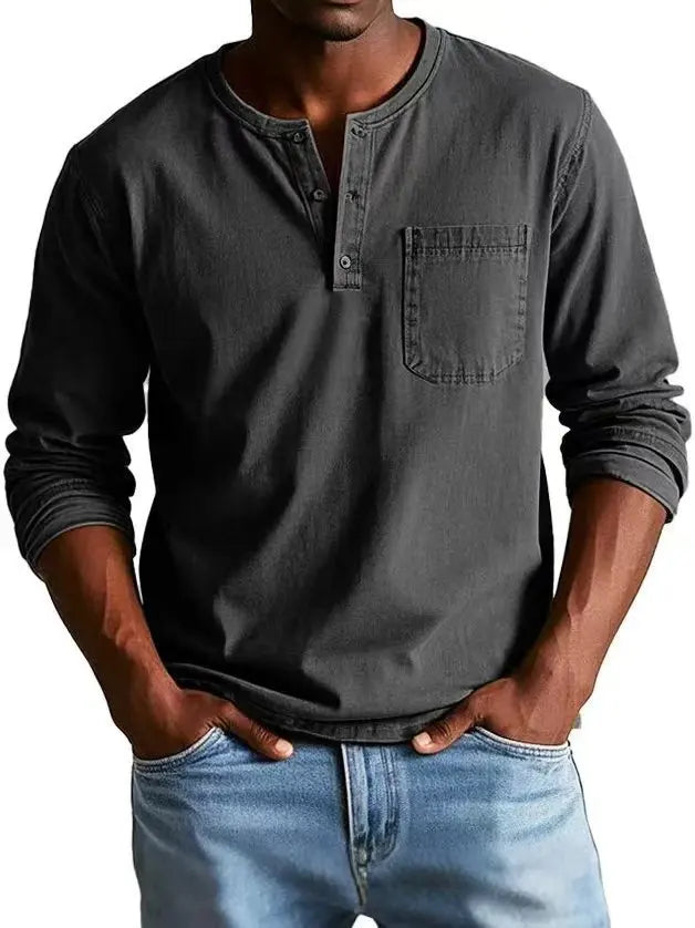 Van Delft Mode® | Comfortabel Vintage Denim Shirt met Knopen & Borstzak (TIJDELIJK 1+1 GRATIS!)