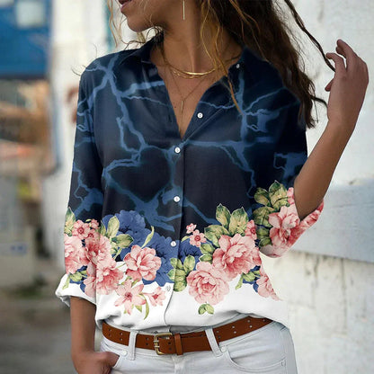 Van Delft Mode® |MODIEUS BEDRUKTE BLOUSE