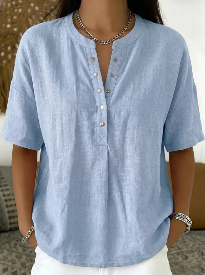 Van Delft Mode® | Elegante blouse met knoopsluiting (TIJDELIJK 1+1 GRATIS!)