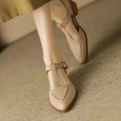 Van Delft Mode®| Klassieke Buckle Leren Schoenen