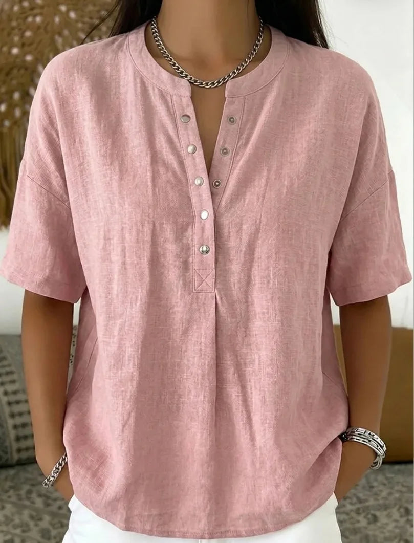 Van Delft Mode® | Elegante blouse met knoopsluiting (TIJDELIJK 1+1 GRATIS!)