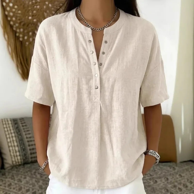 Van Delft Mode® | Elegante blouse met knoopsluiting (TIJDELIJK 1+1 GRATIS!)