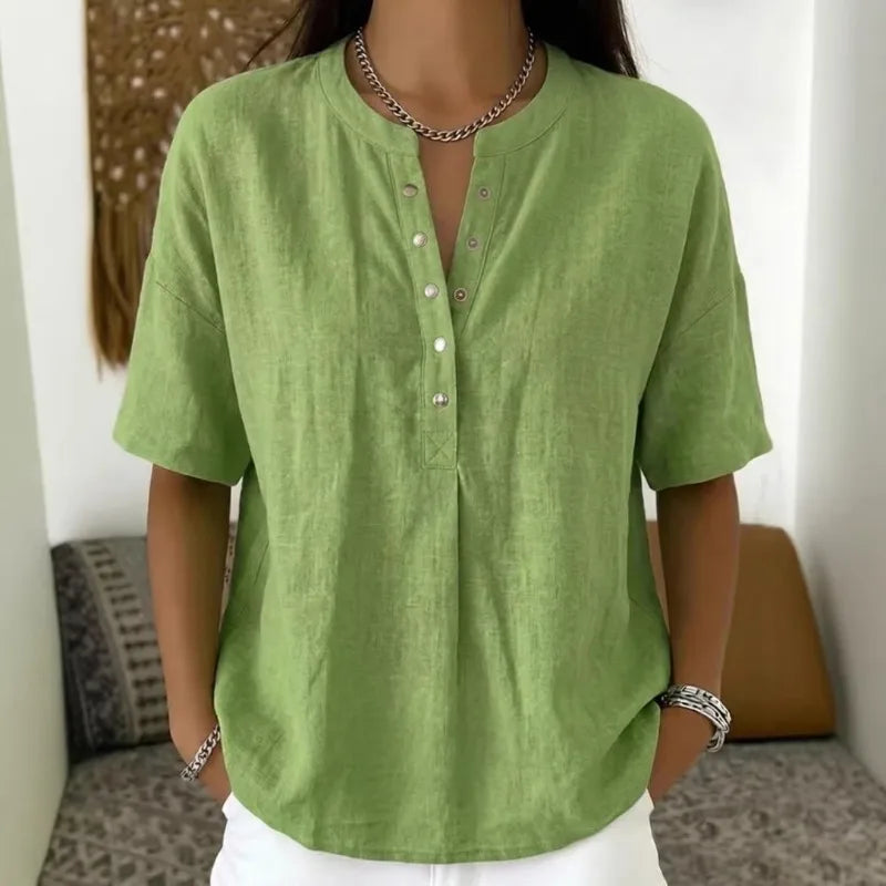 Van Delft Mode® | Elegante blouse met knoopsluiting (TIJDELIJK 1+1 GRATIS!)