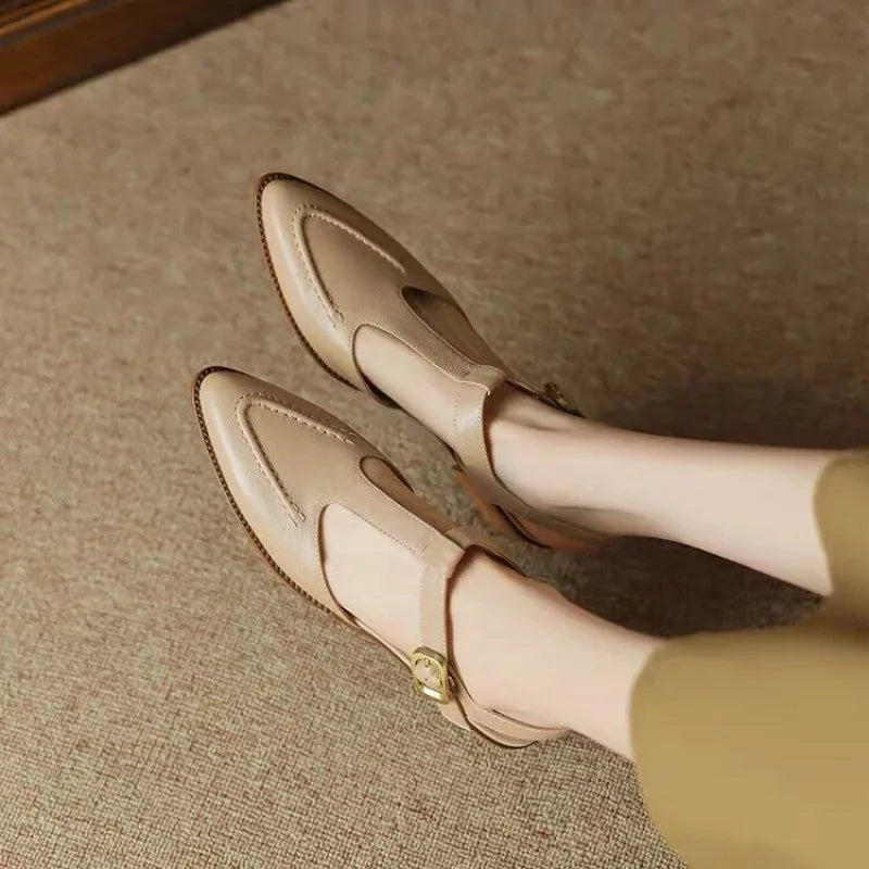 Van Delft Mode®| Klassieke Buckle Leren Schoenen