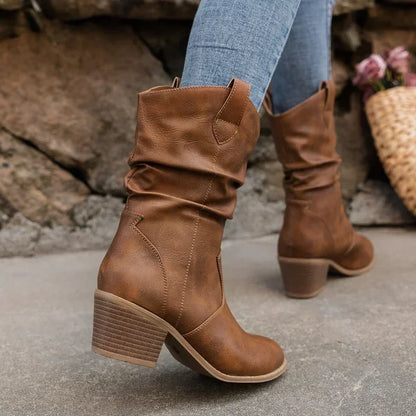 Van Delft Mode® | Klassieke Mid-Calf Western Boots