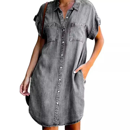 Van Delft Mode® | Comfortabele tijdloze denim jurk