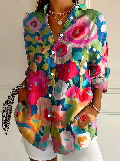 Van Delft Mode® | Kleurrijke blouse met speelse print