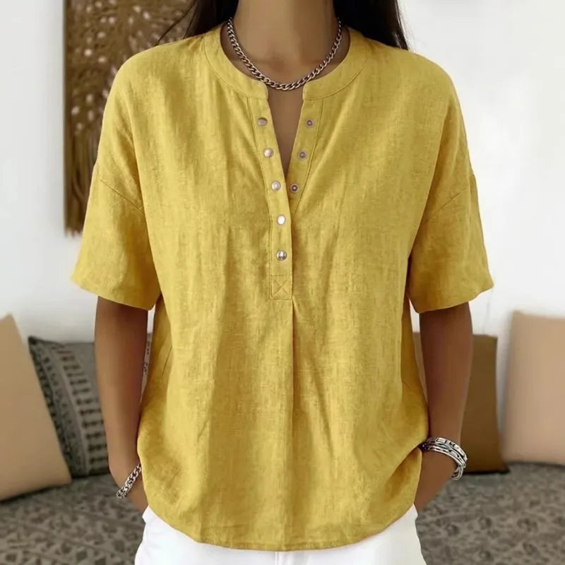 Van Delft Mode® | Elegante blouse met knoopsluiting (TIJDELIJK 1+1 GRATIS!)