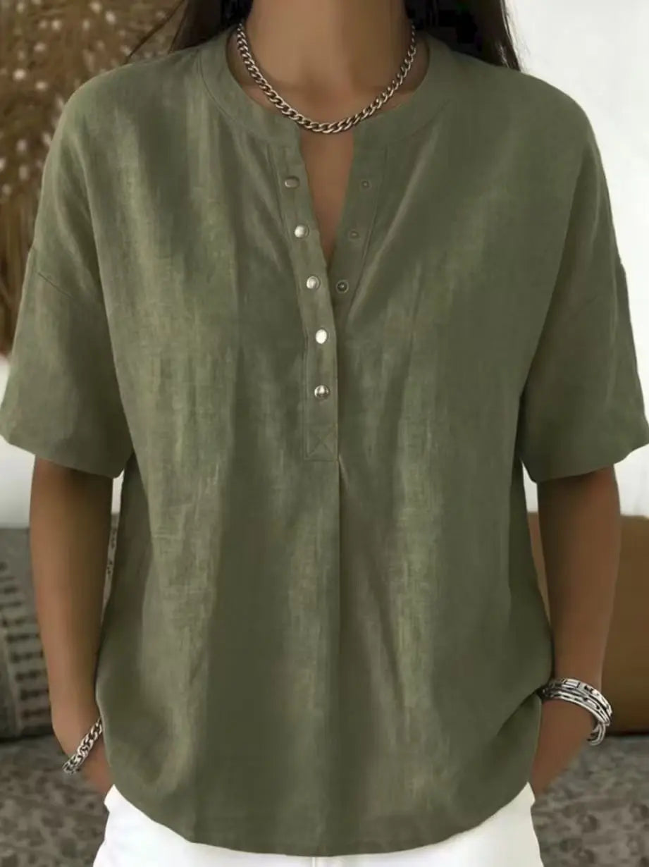 Van Delft Mode® | Elegante blouse met knoopsluiting (TIJDELIJK 1+1 GRATIS!)