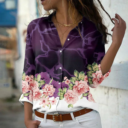 Van Delft Mode® |MODIEUS BEDRUKTE BLOUSE