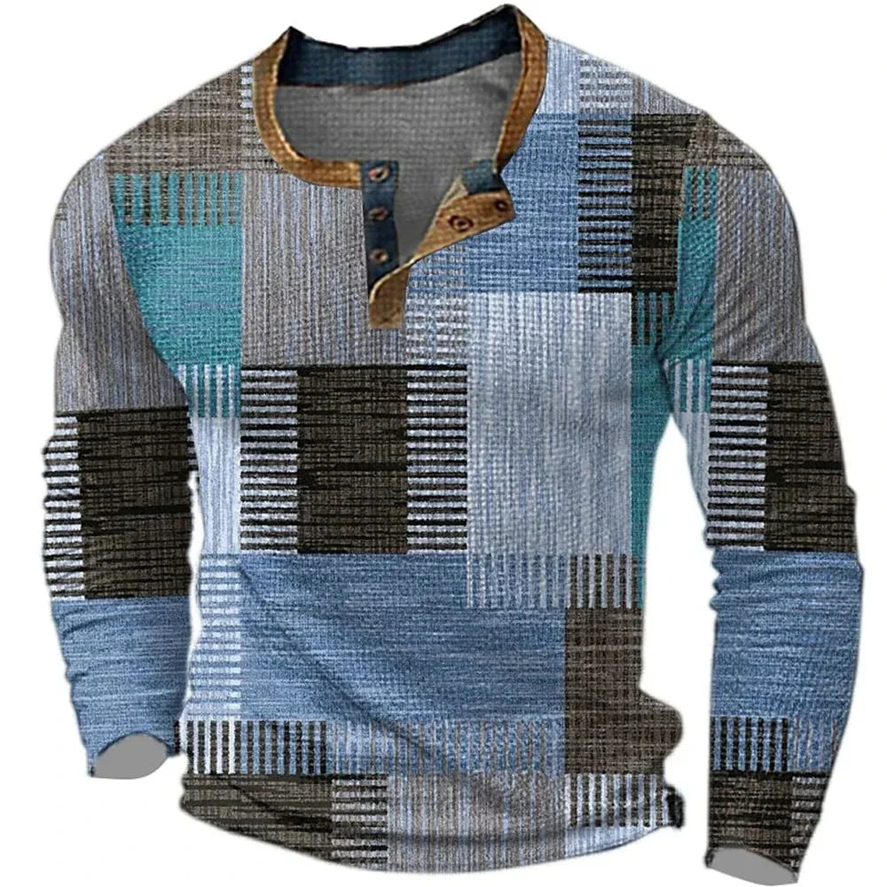 Van Delft Mode®  | KLEURRIJK HEREN SHIRT MET LANGE MOUW