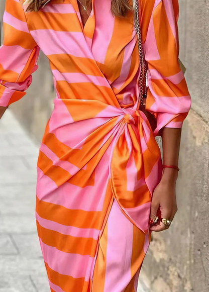 Van Delft Mode® | Jurk met Wikkelprint