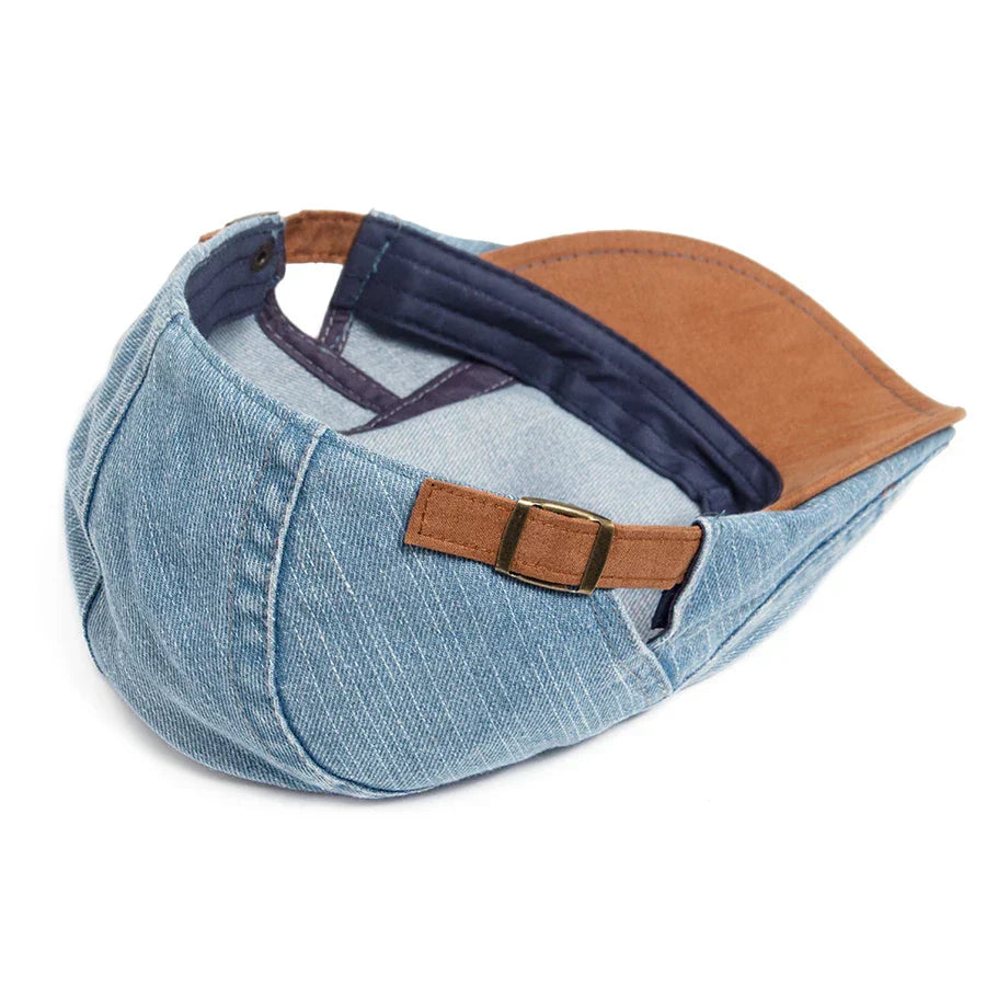Van Delft Mode® Premium Denim Flat Cap – Tijdloze Stijl & Dagelijks Comfort (1+1 Speciale Actie)