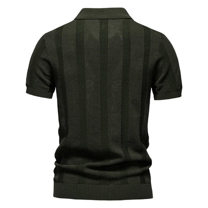 Van Delft Mode® | Katoenen Gestreepte Polo