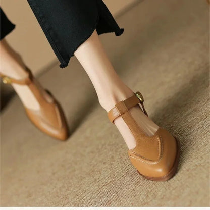 Van Delft Mode®| Klassieke Buckle Leren Schoenen