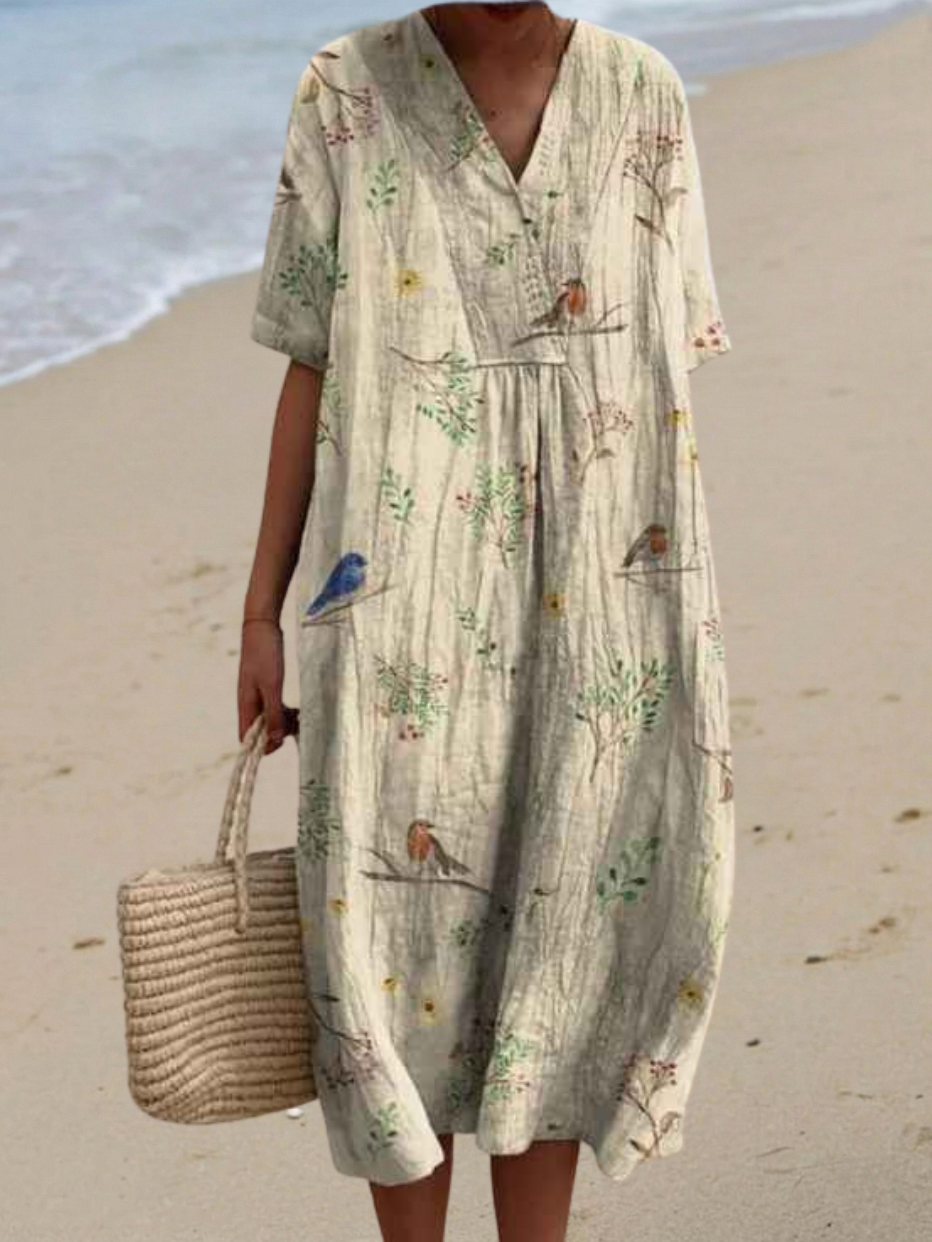 Van Delft Mode® | Zomerbries Geprinte Jurk