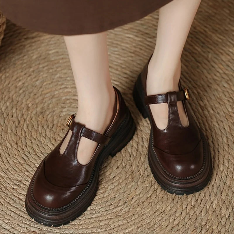 Van Delft Mode®| Klassieke T-Bar Schoenen