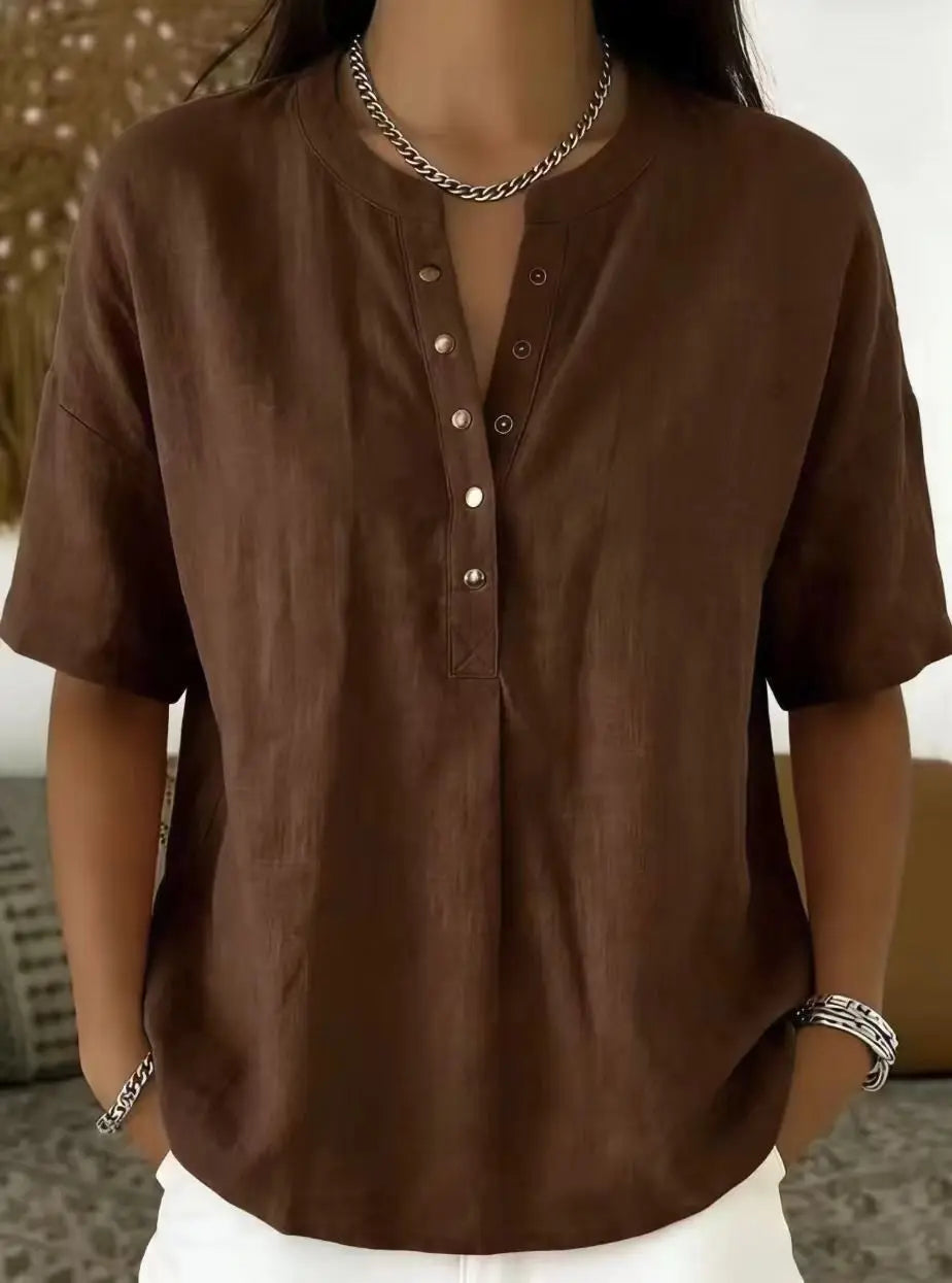 Van Delft Mode® | Elegante blouse met knoopsluiting (TIJDELIJK 1+1 GRATIS!)