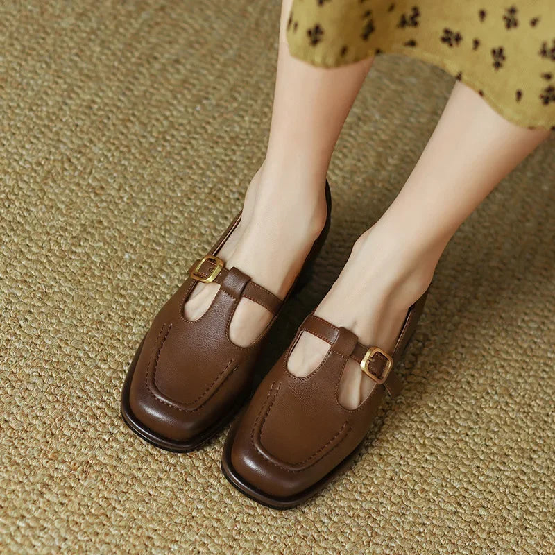 Van Delft Mode®| Elegante T-Strap Schoenen