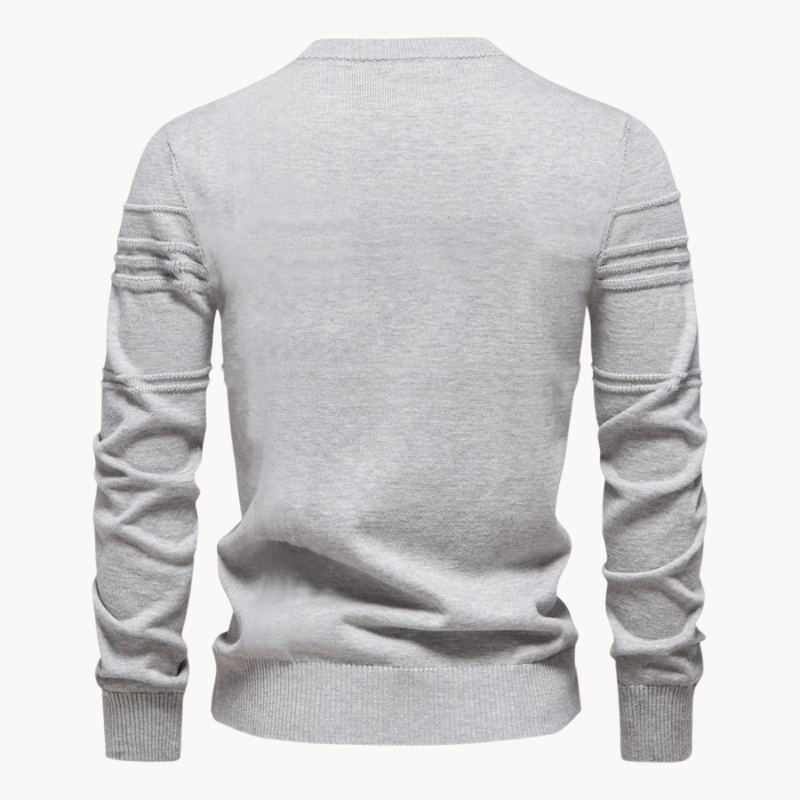 Van Delft Mode® | Katoenen Herentrui Met Streepdesign
