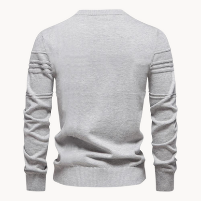 Van Delft Mode® | Katoenen Herentrui Met Streepdesign