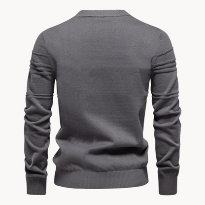 Van Delft Mode® | Katoenen Herentrui Met Streepdesign