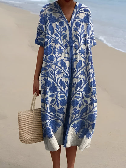 Van Delft Mode® | Zomerse bloemenprint jurk