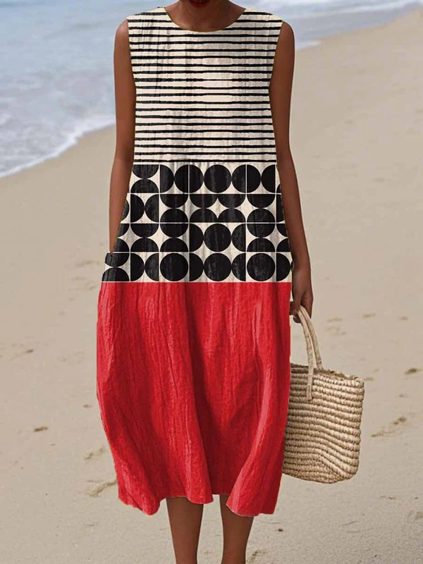 Van Delft Mode® | Colorblock Midi-jurk