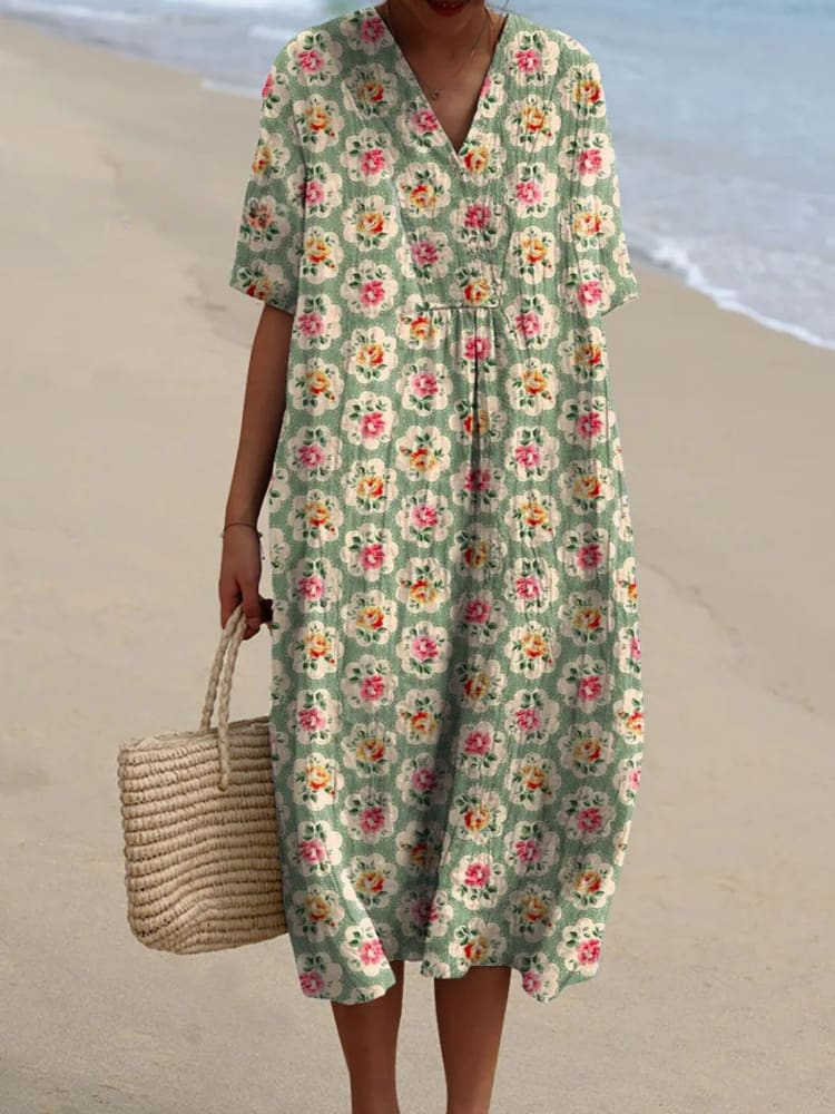 Van Delft Mode® | Zomerse bloemenprint jurk