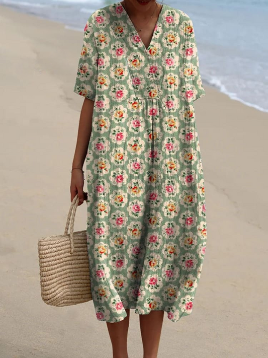 Van Delft Mode® | Zomerse bloemenprint jurk